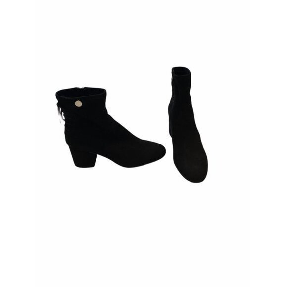 Franco Sarto Women’s Black Block Heel Ankle Boots With Side Zipper L-Josey - Picture 1 of 12